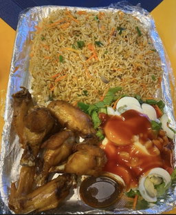 Rice Specialties{ Jollof, Fried rice, plain rice, Waakye, spaghetti and Indomie}
