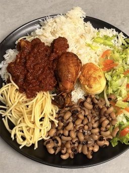 Rice Specialties{ Jollof, Fried rice, plain rice, Waakye, spaghetti and Indomie}