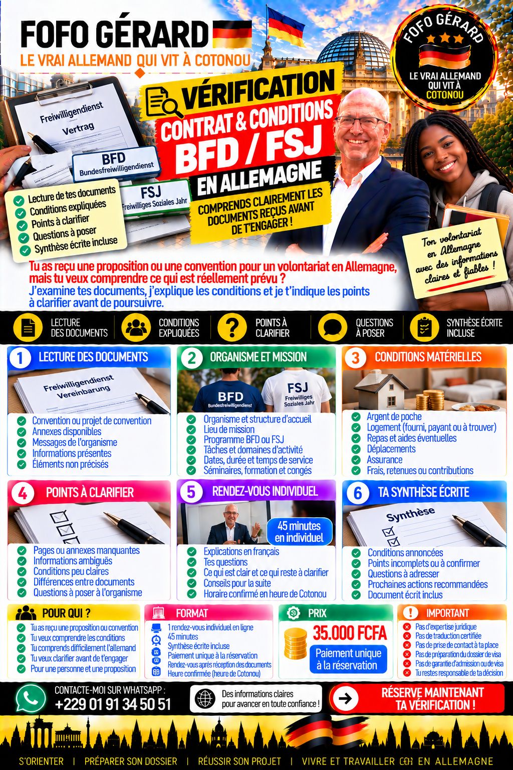 Vérification Contrat & Conditions BFD / FSJ