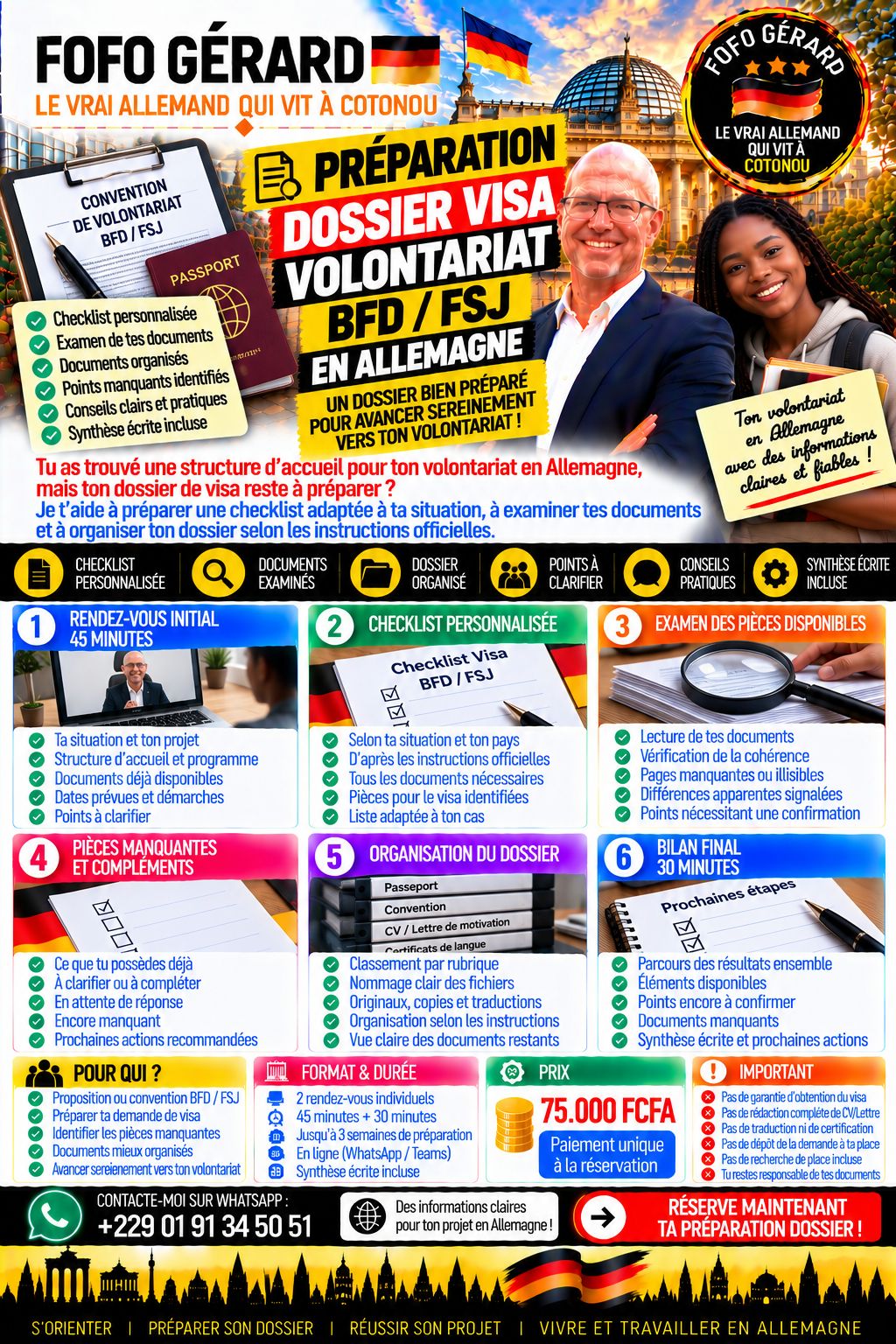Préparation Dossier Visa Volontariat - BFD / FSJ