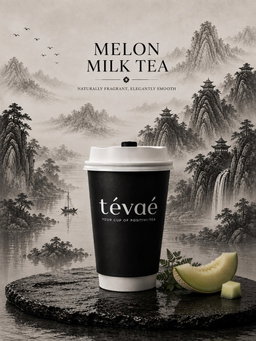 Melon milk tea