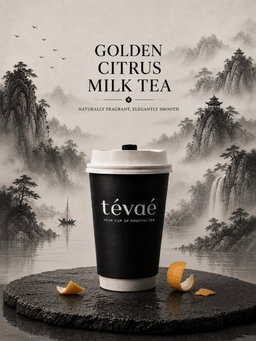 Golden citrus milk tea