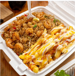 🍤Arroz Con Camarones y Papas
