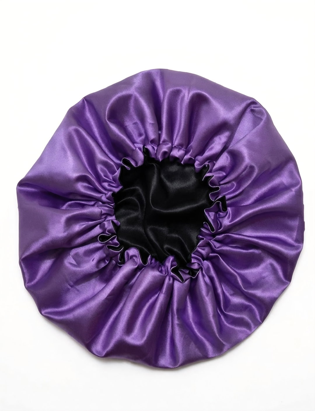 Gorro de Satén Reversible (Morado / Negro)