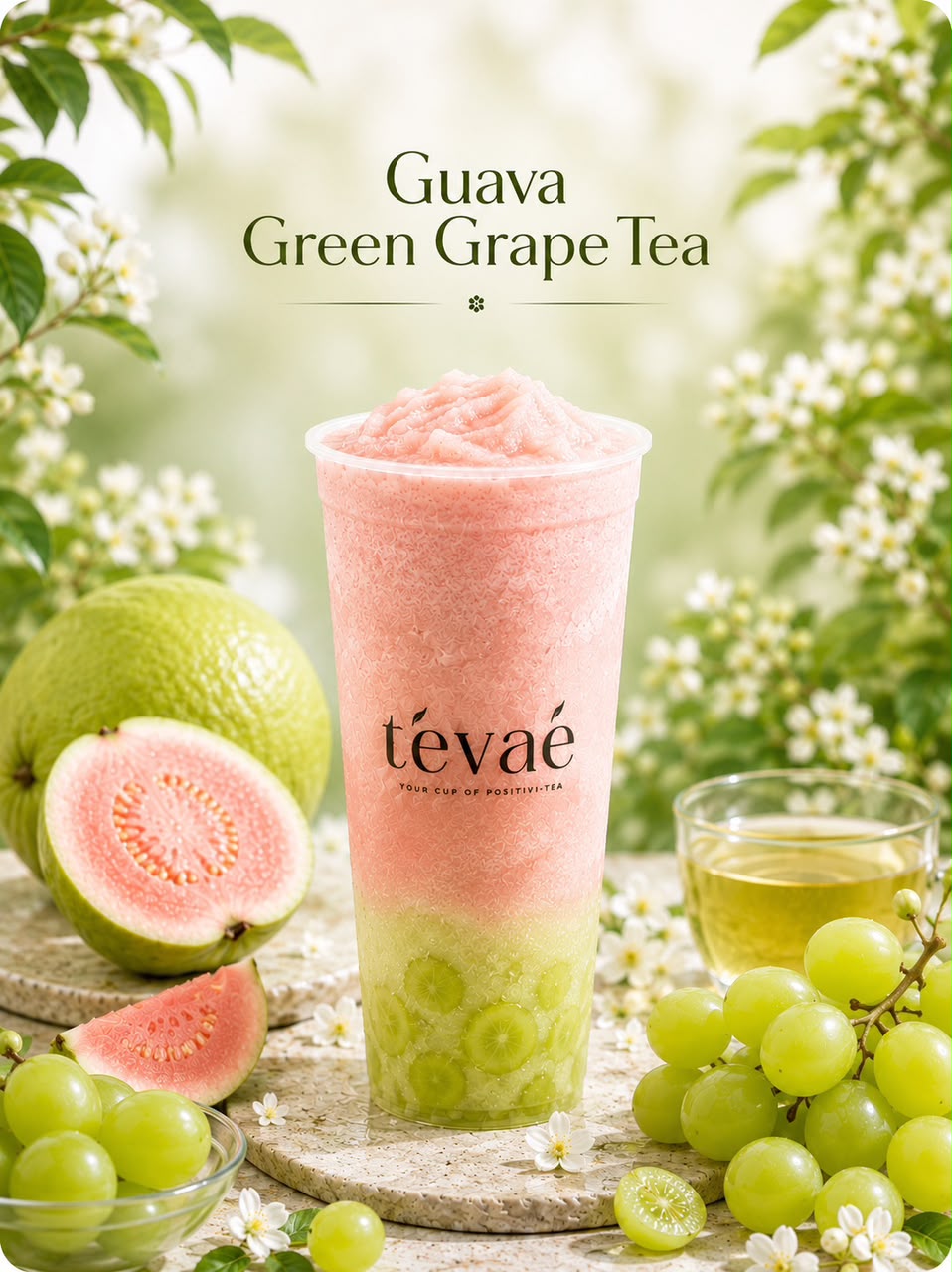 Guava green grape tea