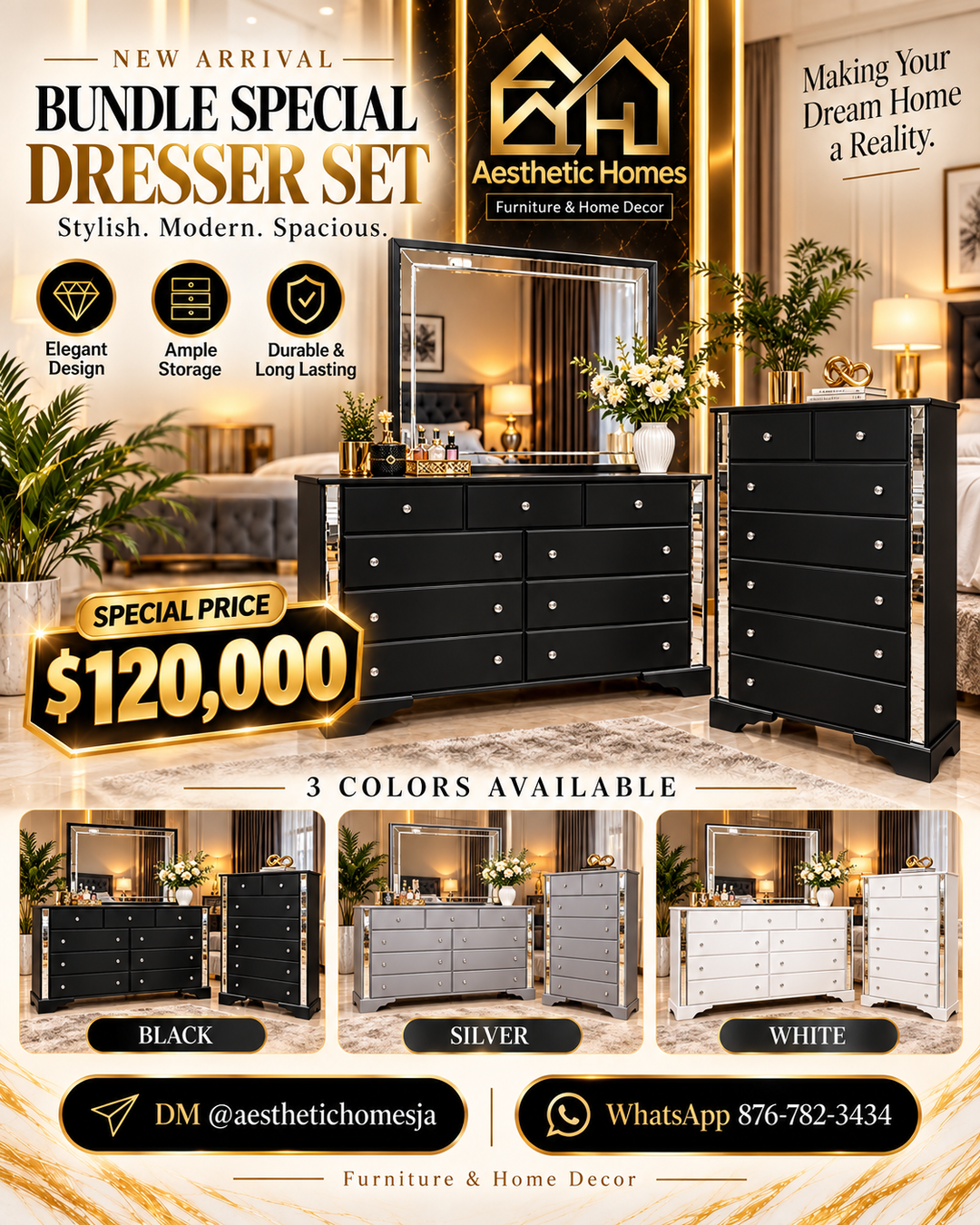 The Luxe Reflection Dresser Set