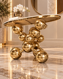 The Orbelle Console Table - Gold