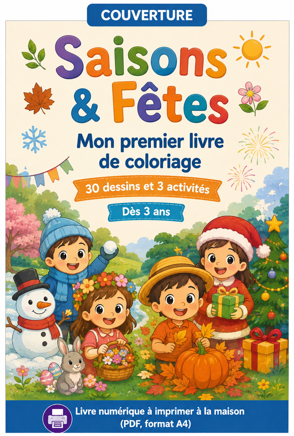 Saisons & Fêtes – Mon Livre de Coloriage