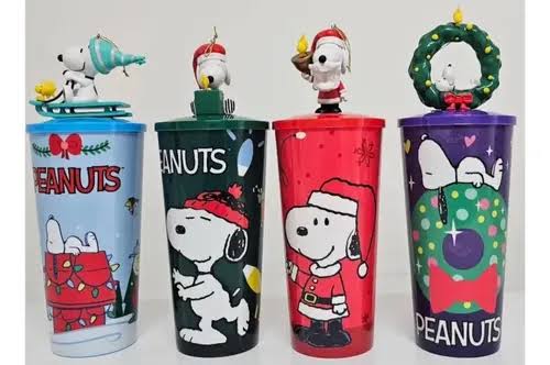 4 Vasos Snoopy 