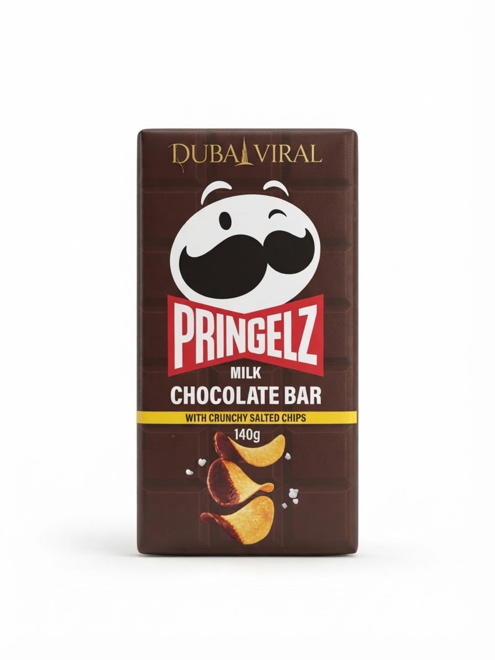 Dubai Viral Pringelz Milk Chocolate Bar 140 g_0