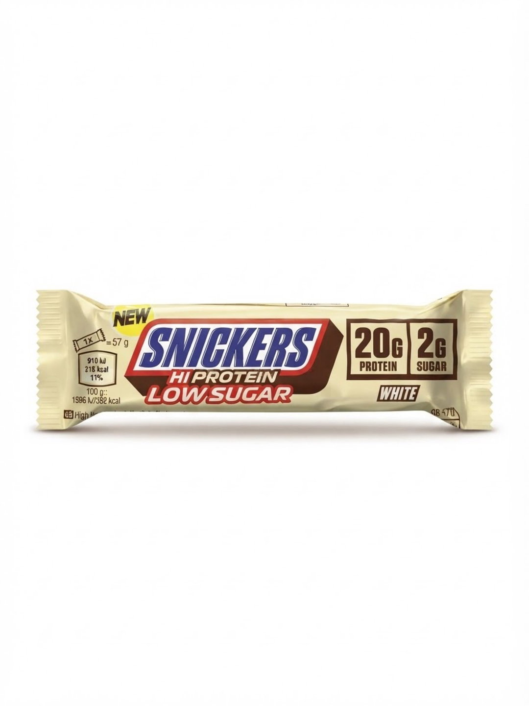 Snickers HI PROTEIN LOW SUGAR White, 57g.