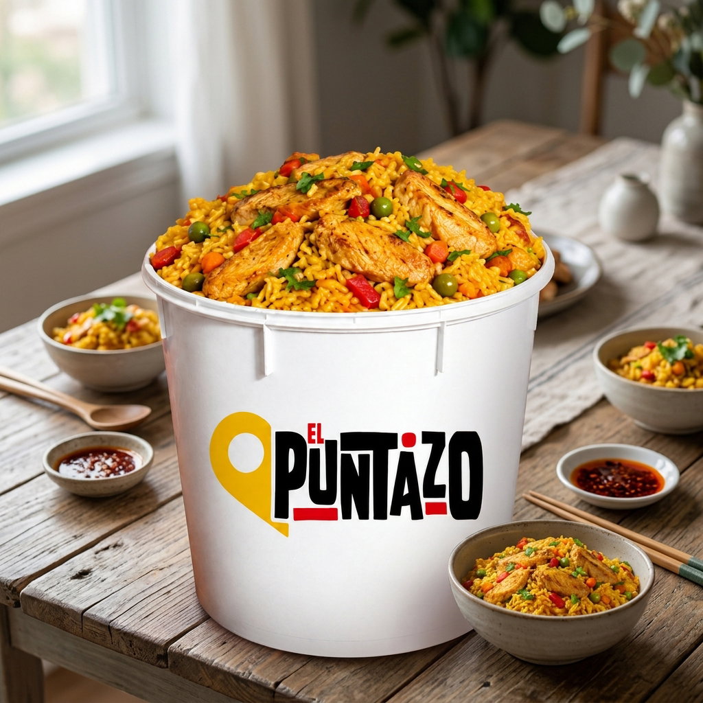 Balde De Arroz Con Pollo