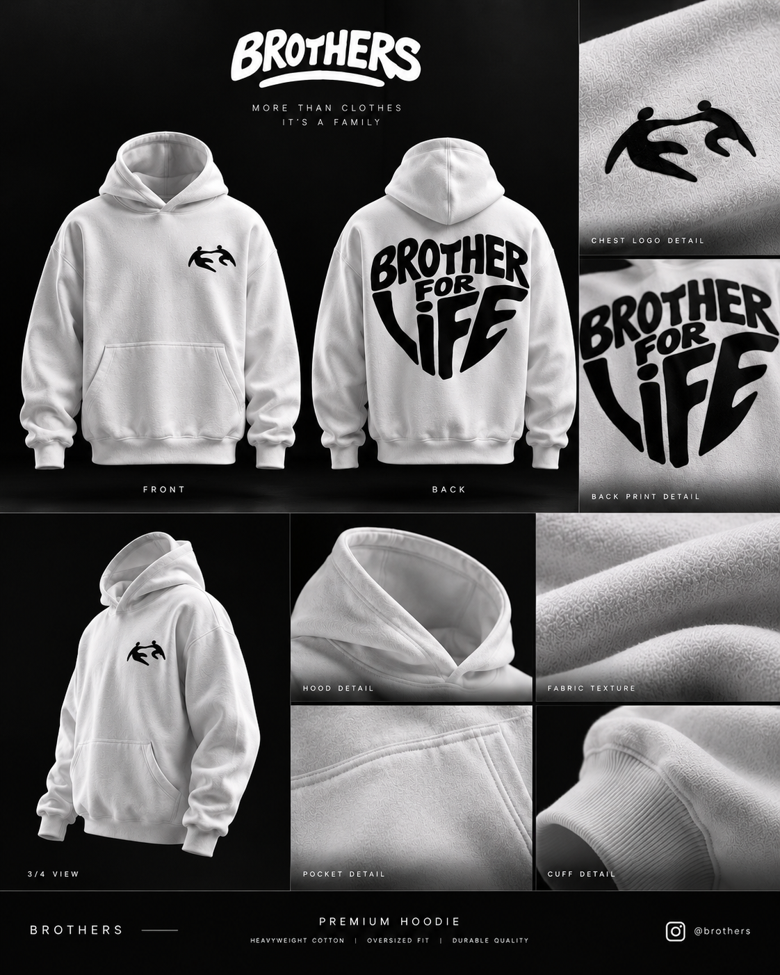 Hoodie white brothers_2