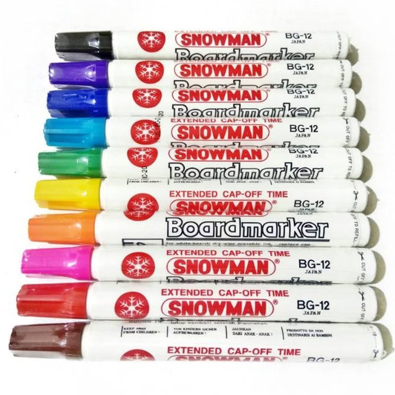 Snowman Boardmarker BG-12 – Spidol Whiteboard / Spidol Papan Tulis_0
