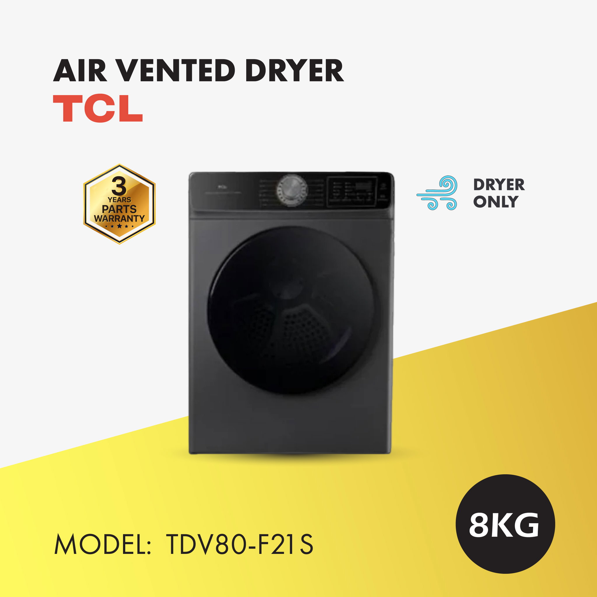 TCL CLOTH DRYER 8KG (TDV80-F21S)_0