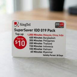 SingTel $10 SuperSaver IDD 019 Pack