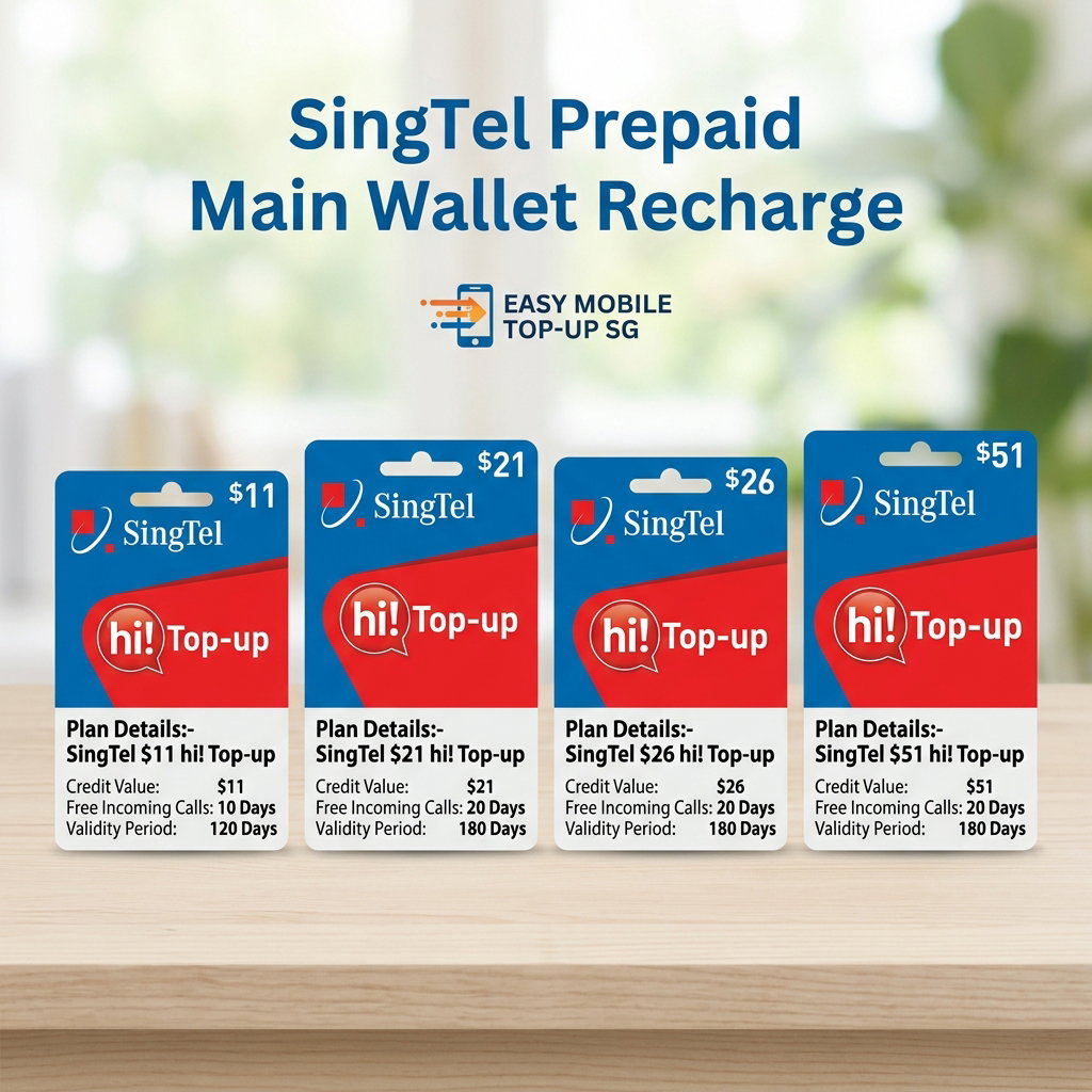SingTel Prepaid Main Wallet Recharge