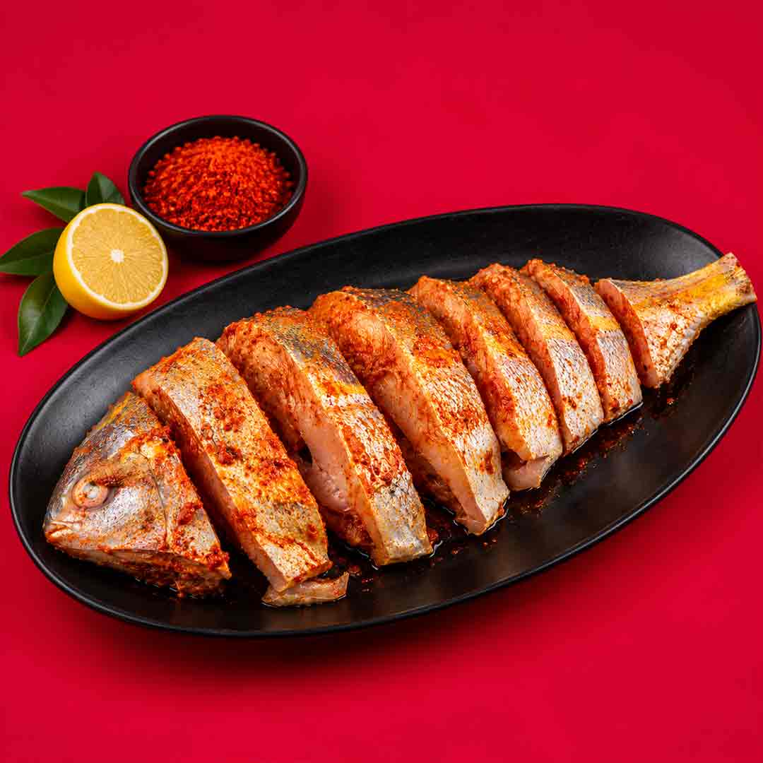 Manjal Paarai / Yellowtail Scad (Marinated)