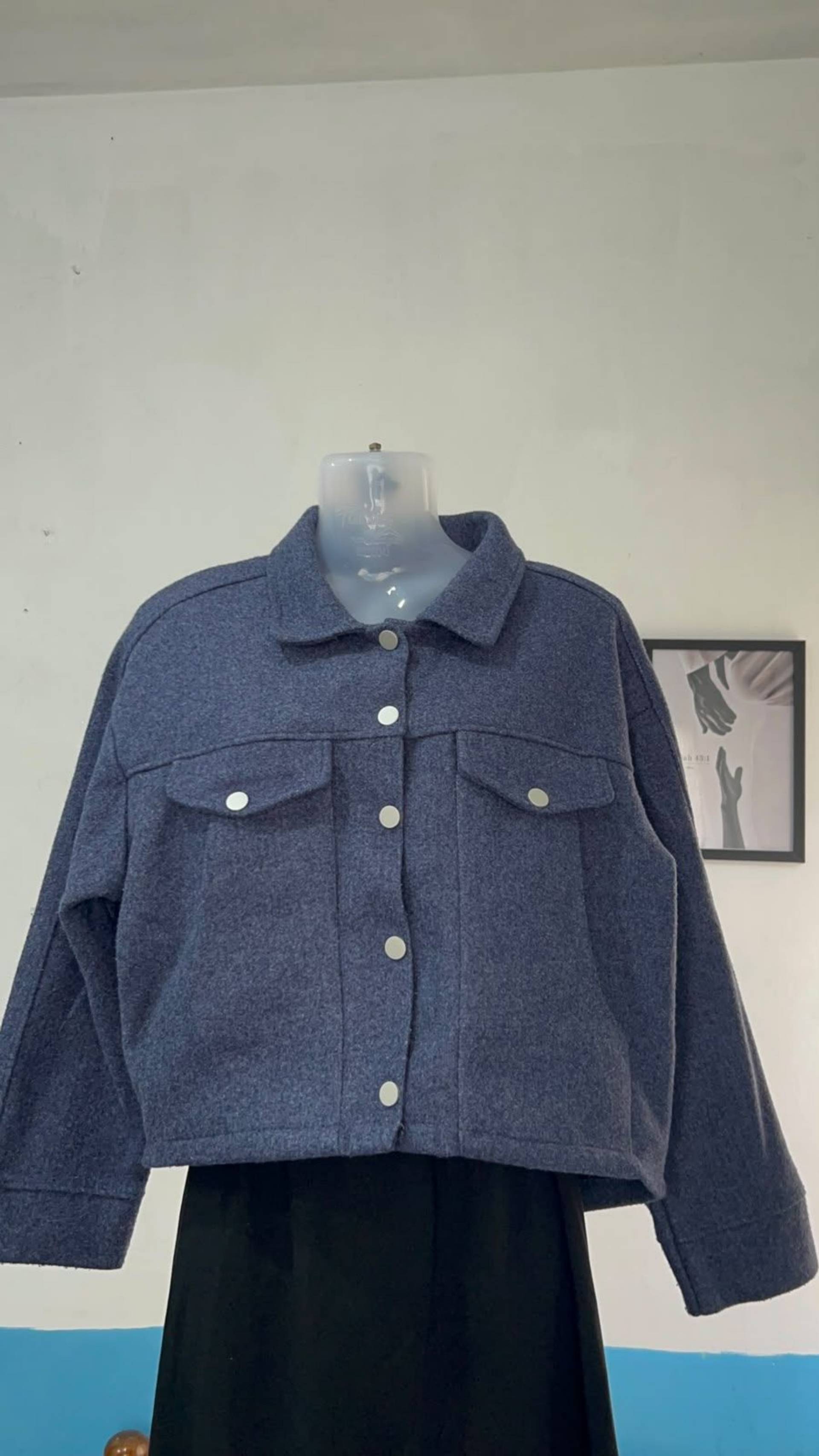 Blue Button-Up Jacket