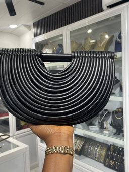 Glitz Black Layered Handle Bag