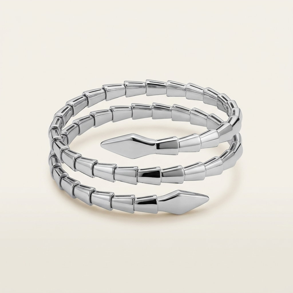 Glitz Silver Spike Cuff Bracelet_0