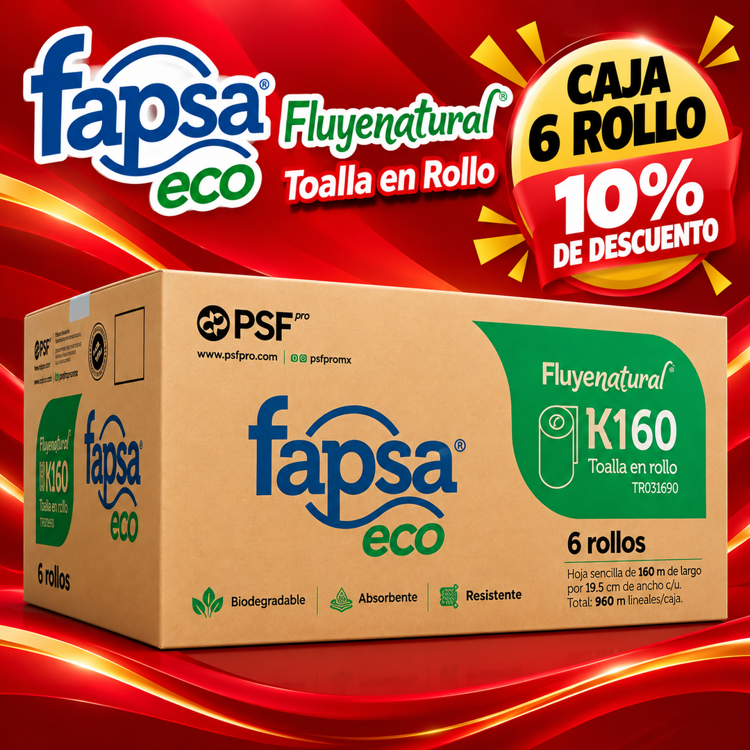 X CAJA DE TOALLA EN ROLLO CAFE  CON 6 PZ