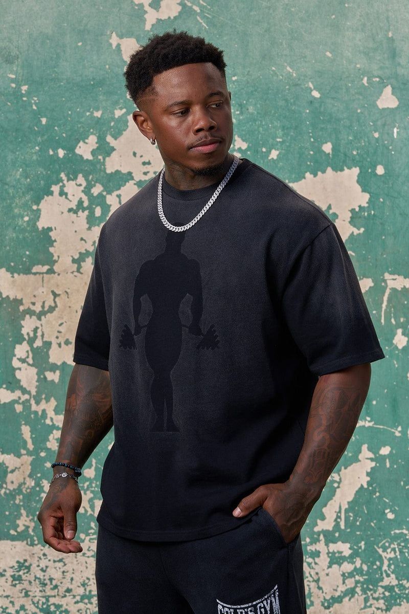Gold's Gym Shadow Oversized T-Shirt_1