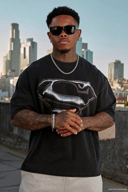 YoungLA Superman Graphic Tees Chrome Logo