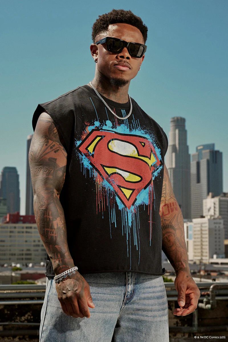 YoungLA Superman Cut-Offs The Painting_0