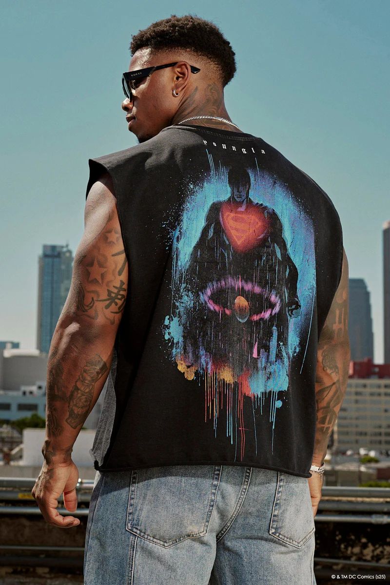 YoungLA Superman Cut-Offs The Painting_1