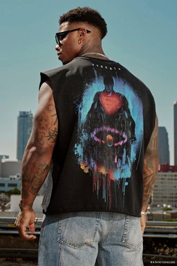 YoungLA Superman Cut-Offs The Painting