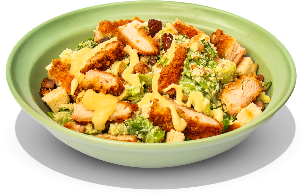 Ensalada César con pollo crispy