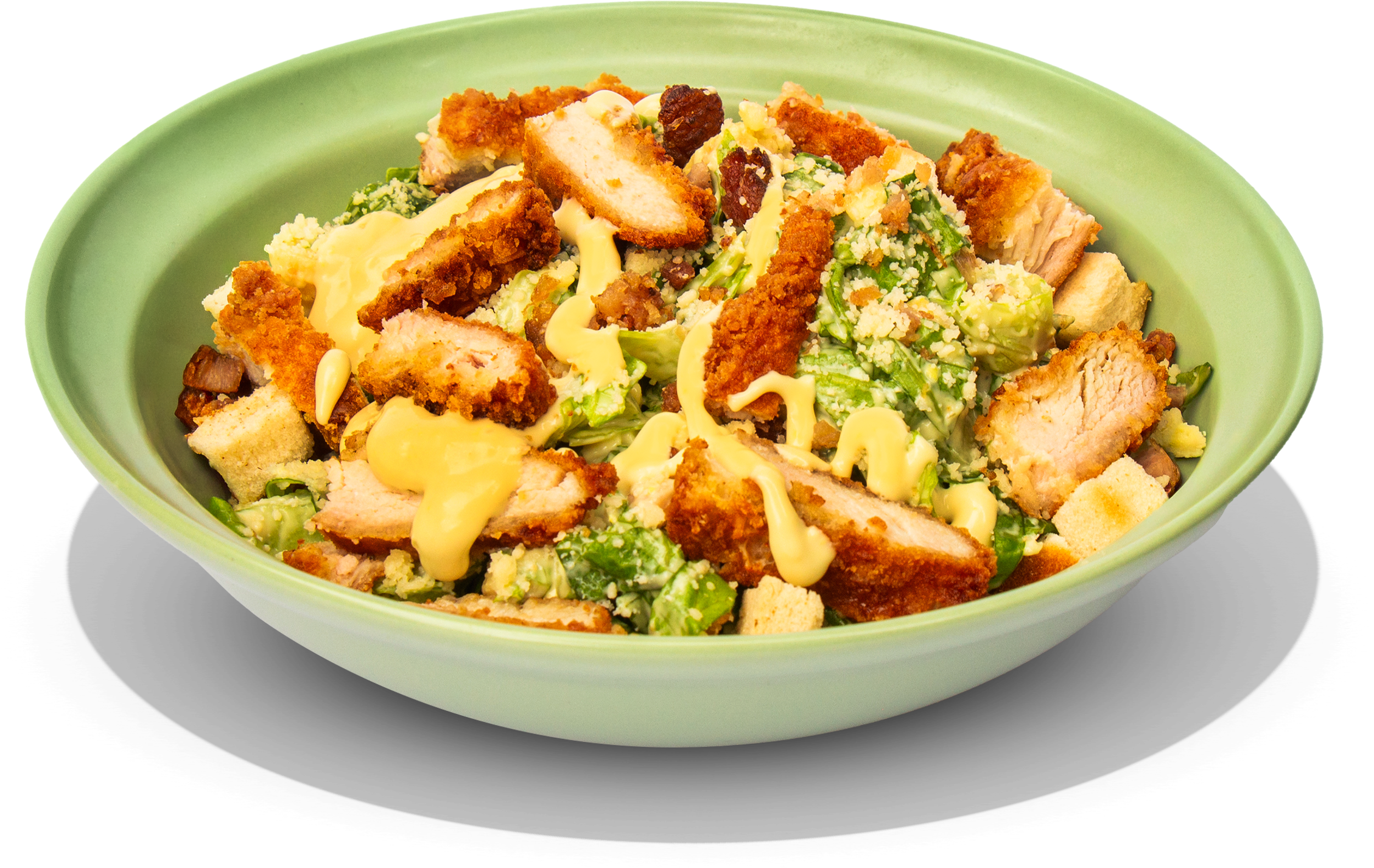 Ensalada César con pollo crispy