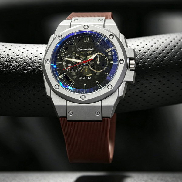 Kanima Men's Quartz Skeleton Luxury Watch._1