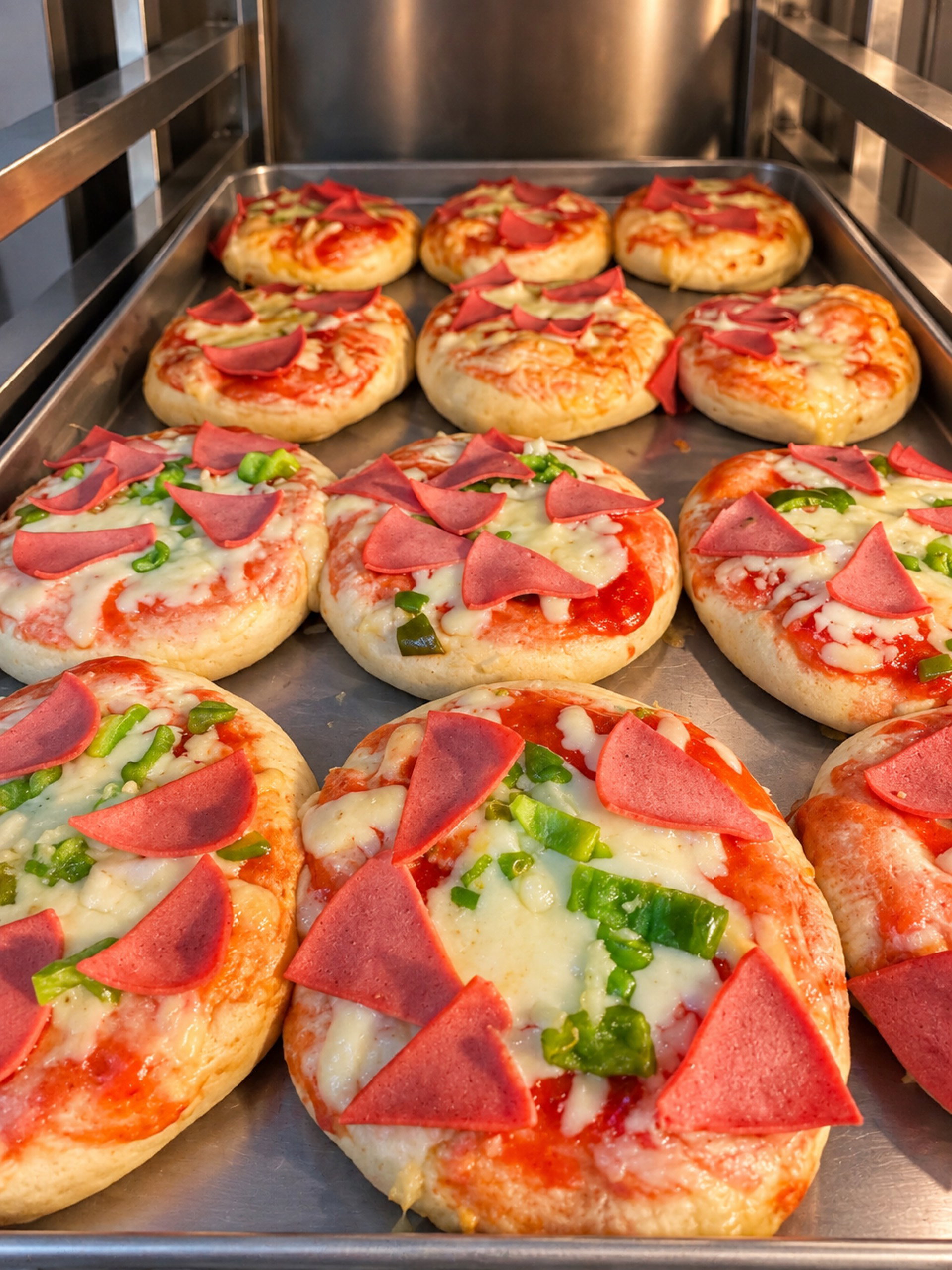 Mini pizza de jamón y vegetales_0
