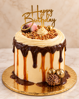 Sinful Snickers Cake- aprox 20 serv
