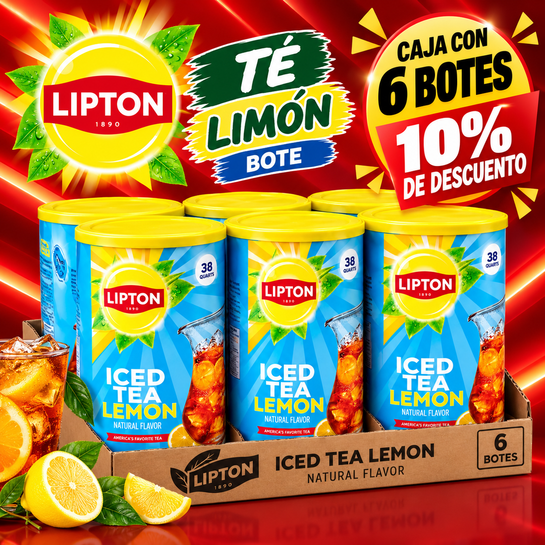 X CAJA DE  TE LIPTON BOTE 2.54 KG  CON 6 PZ