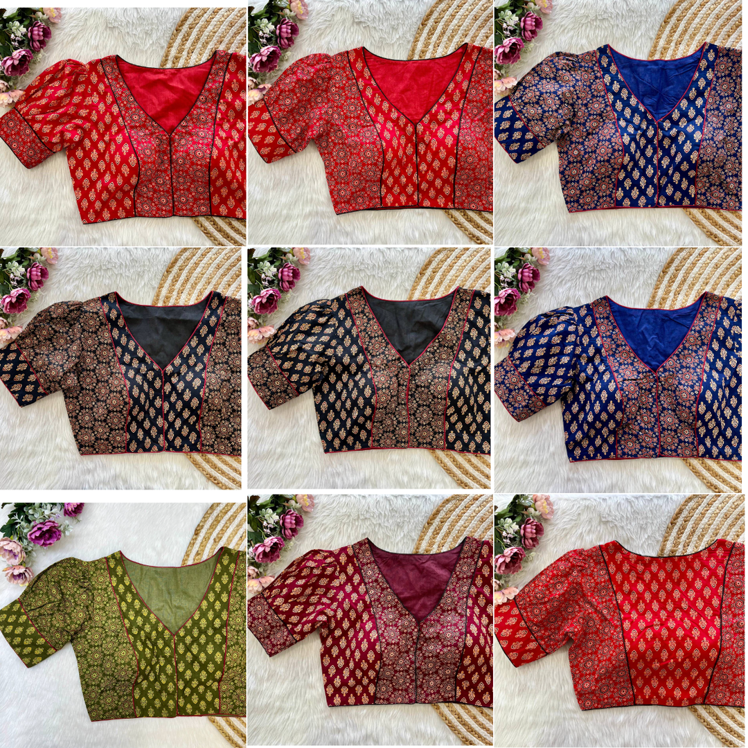 AJRAKH COTTON FRONT OPEN BLOUSE