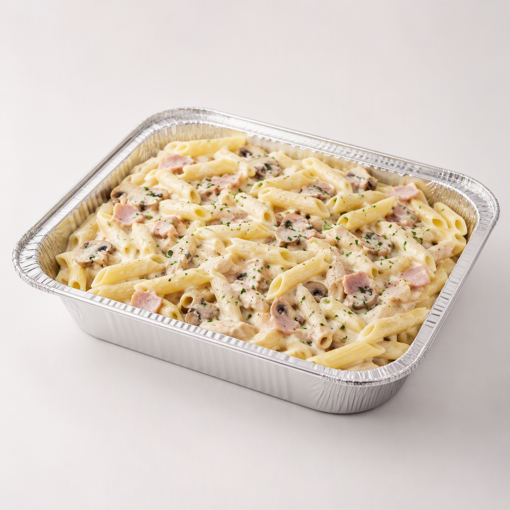 Penne Alfredo (Chicken Ham/Wild Mushrooms)