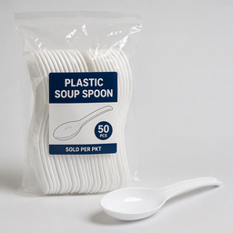 Plastic Soup Spoon 50pcs