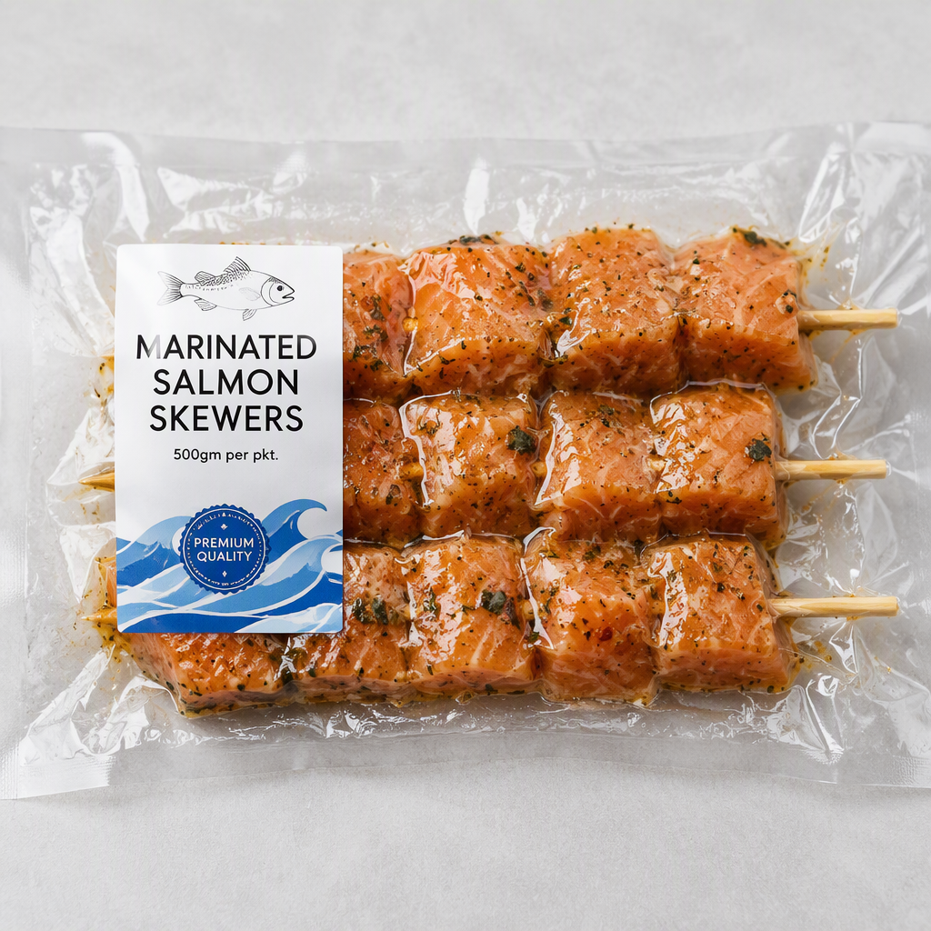 Marinated Salmon Skewers