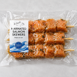 Marinated Salmon Skewers