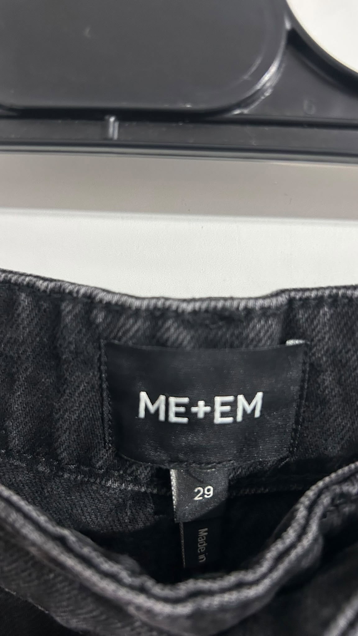 ME+EM Black Patch Pocket Engineered Jeans_5