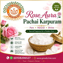 GMS Rose Aura Pachai Karpuram with Luxury Aroma