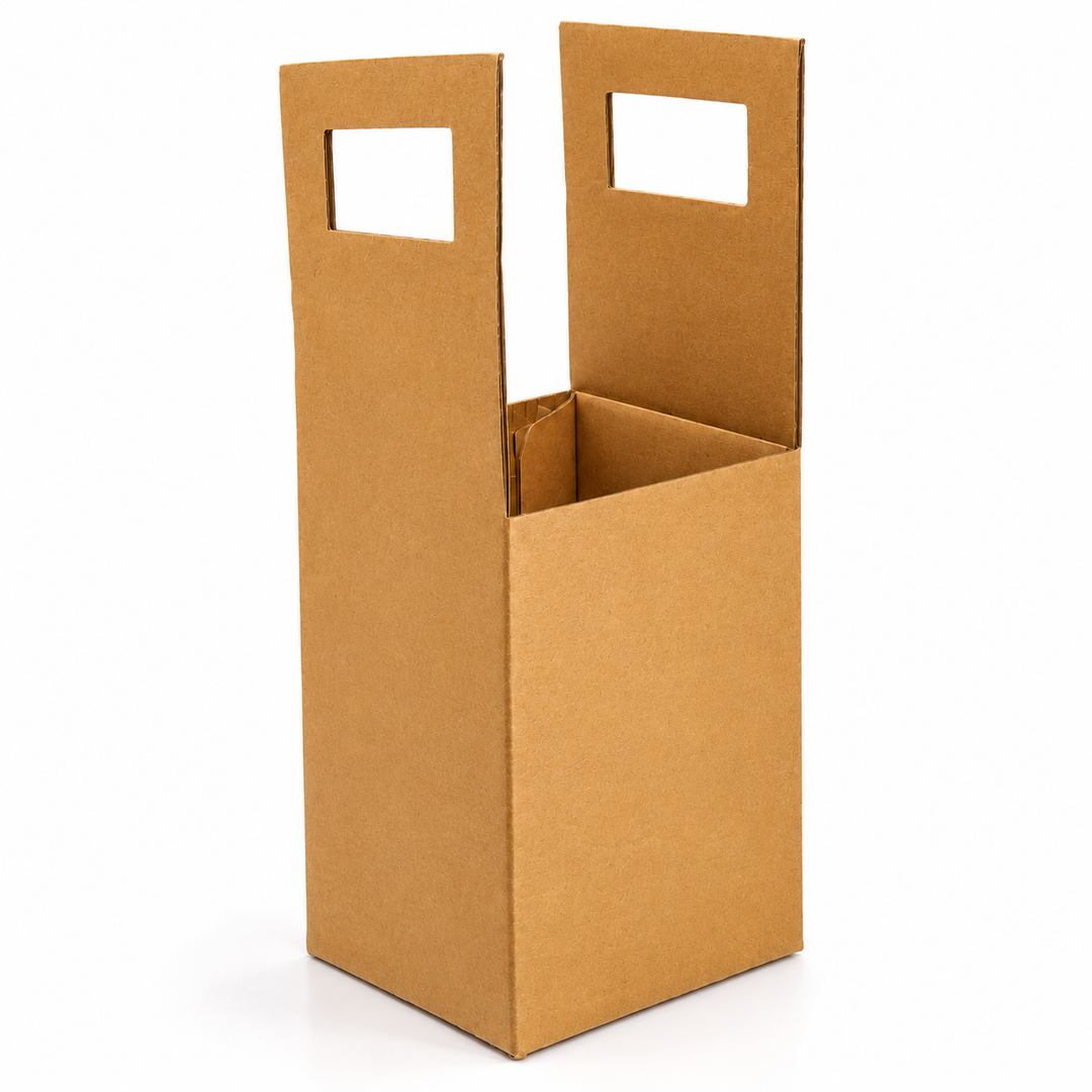 CORRUGATED SINGLE CUP CARRIER - BROWN 