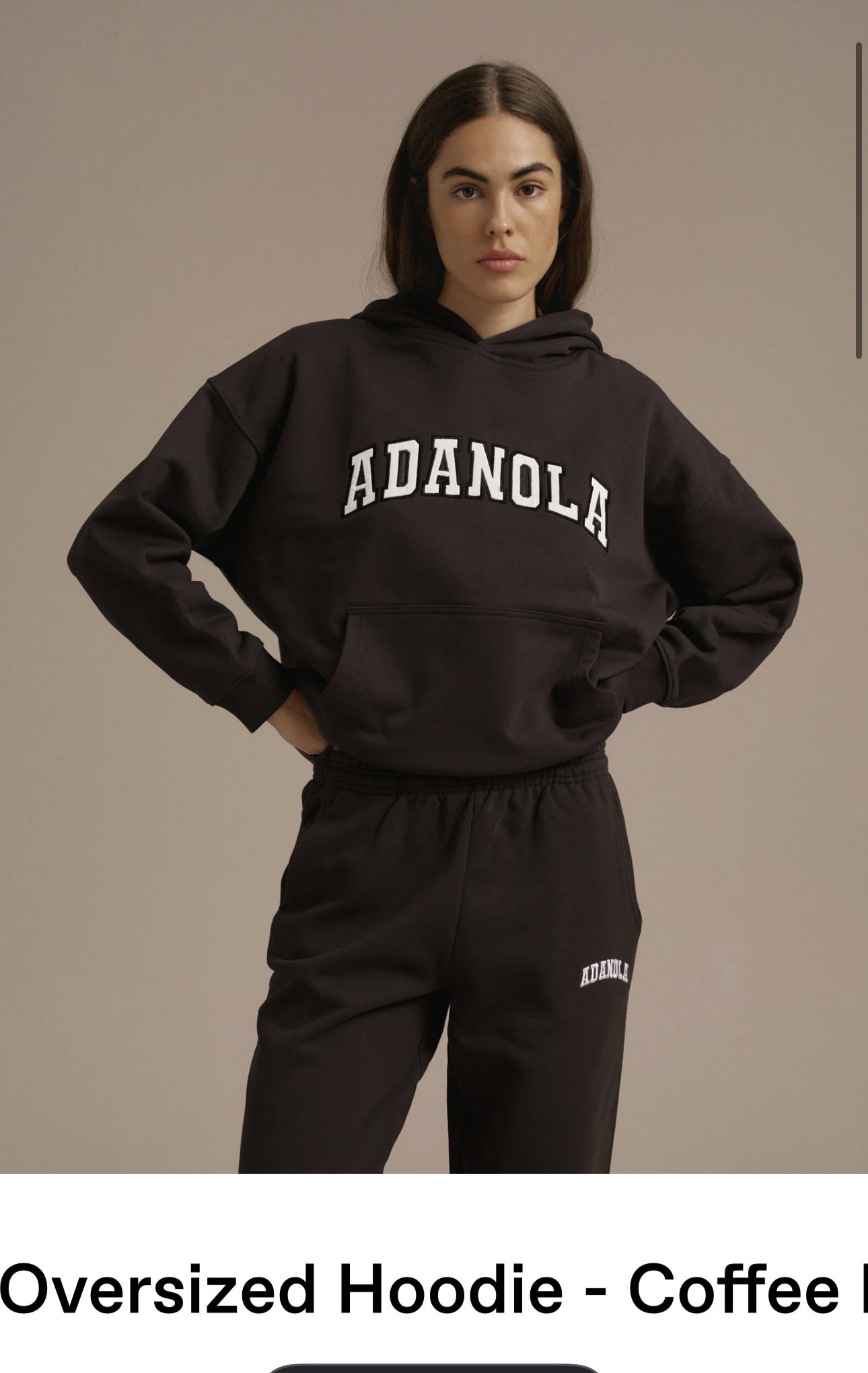 Adanola Oversized Hoodie - Coffee Bean_0