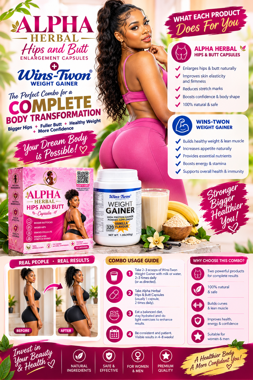 Alpha combo with weight gain 