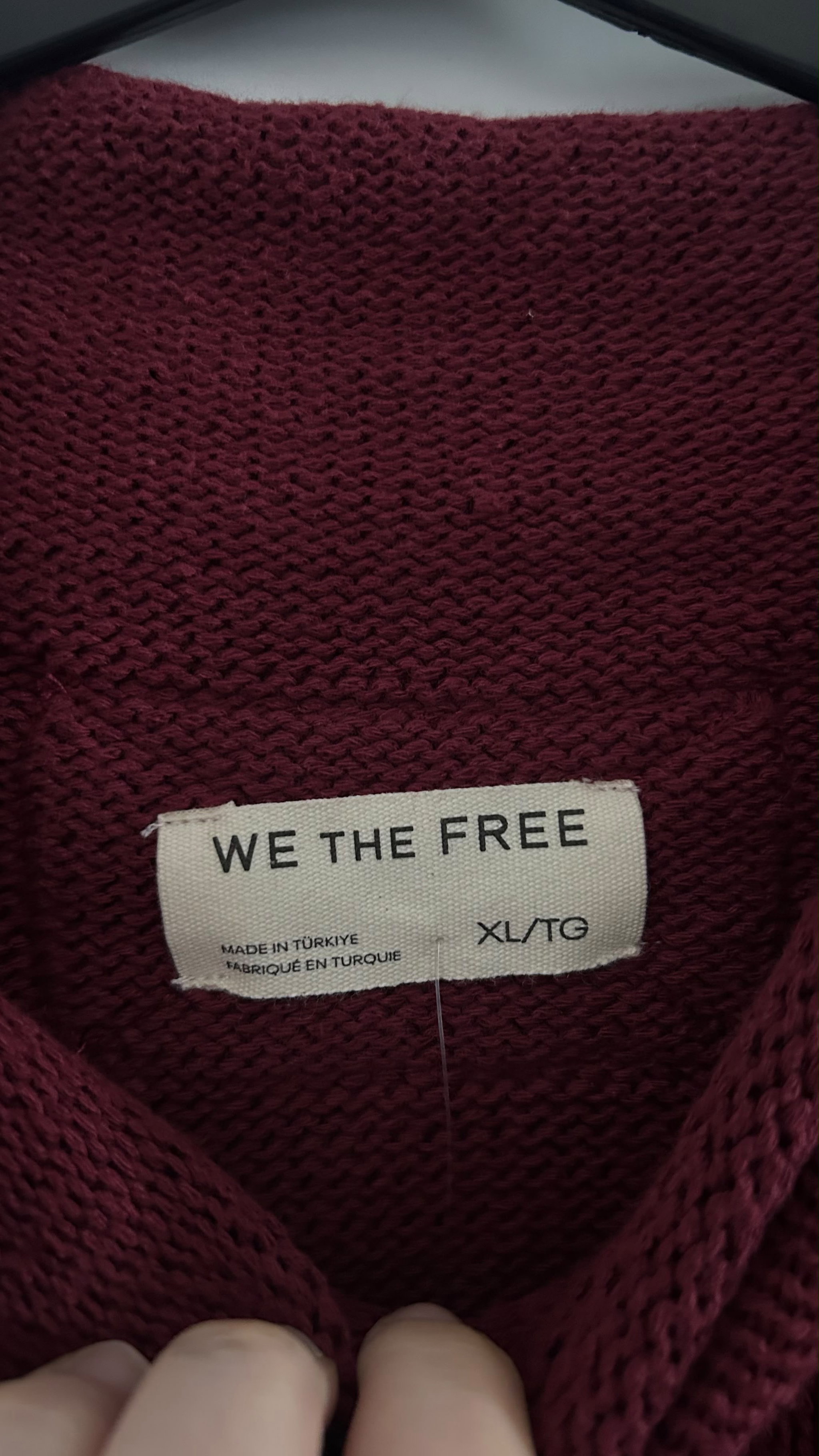 Free People Burgundy Torres Roll Neck Sweater_4