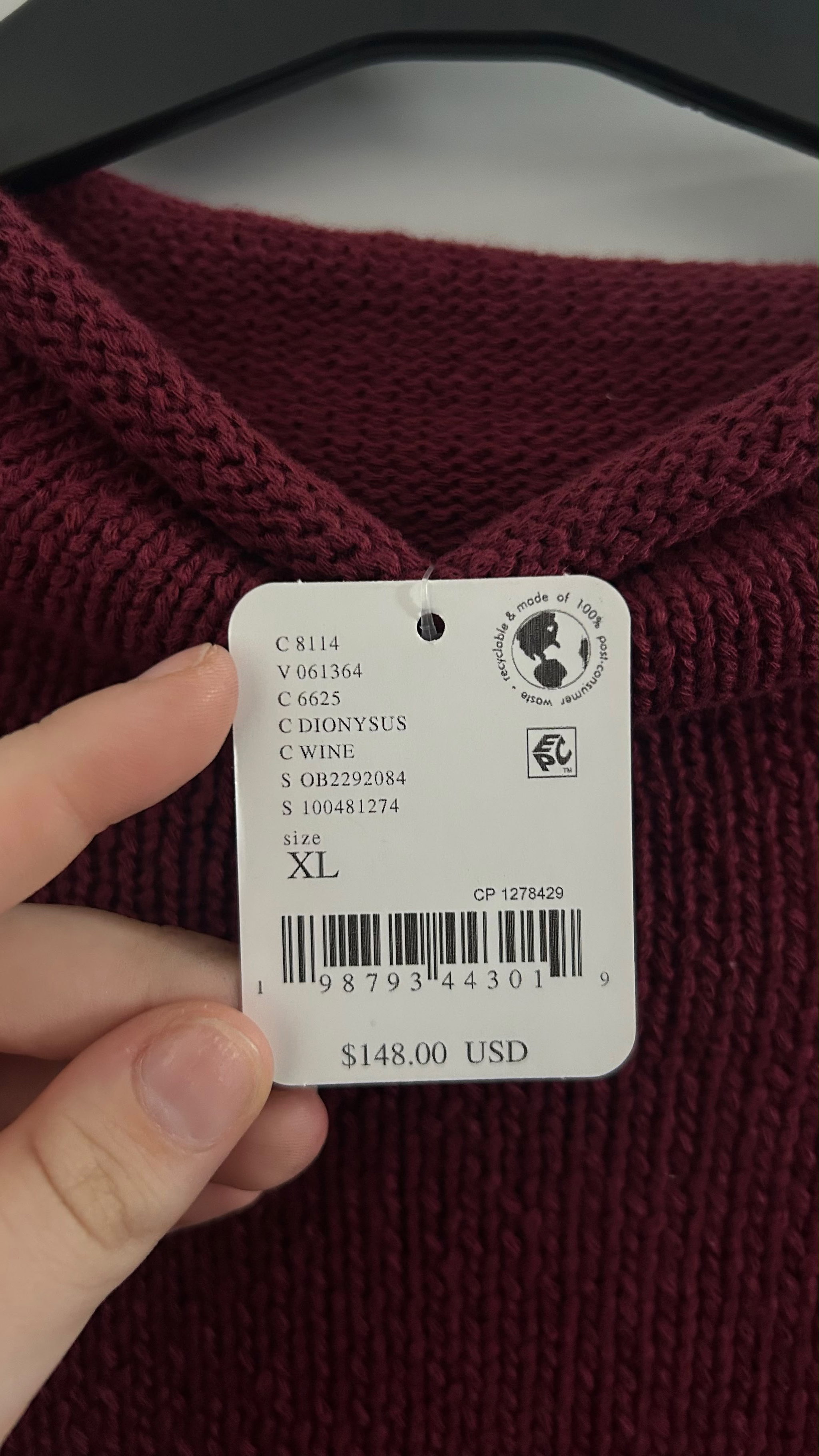 Free People Burgundy Torres Roll Neck Sweater_5