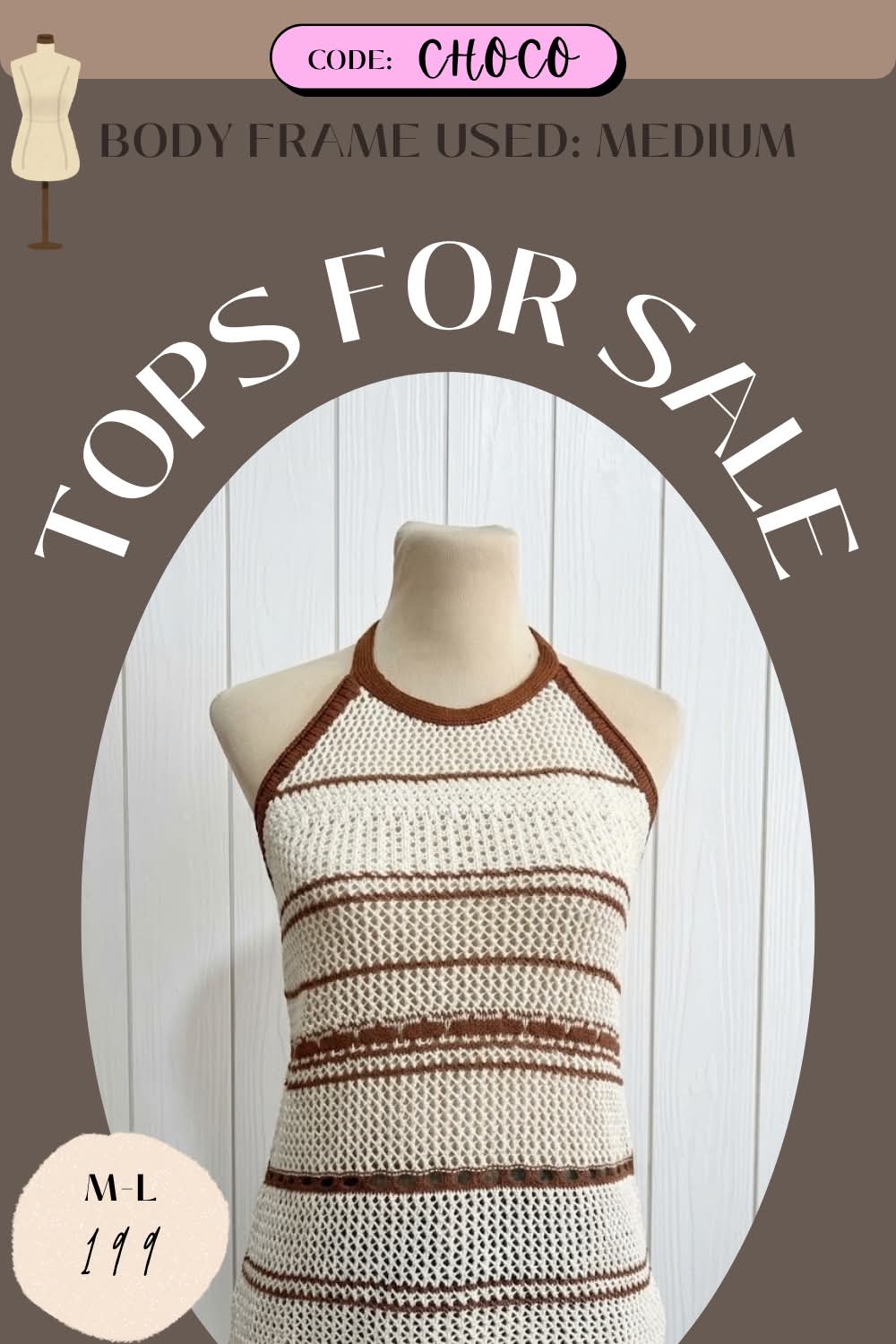 Knitted Dress  - choco